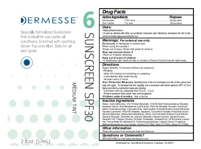 Label (Dermesse  Sunscreen Spf30 Medium Tint)